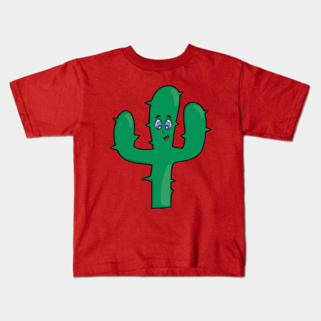 Smiling Cactus Kids T-Shirt by DiegoCarvalho